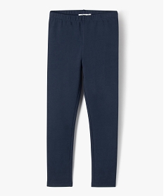 GEMO Legging long uni résistant en coton stretch fille navy