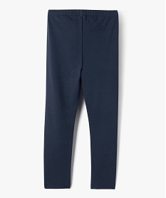 legging long uni resistant en coton stretch fille navyF250601_3