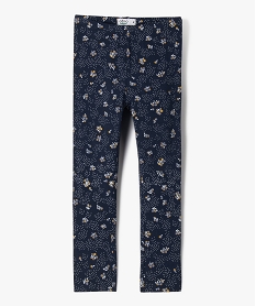 GEMO Leggings imprimé avec taille élastique fille navy