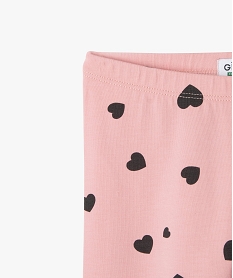 leggings imprime avec taille elastique fille roseF250901_2