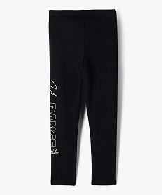 legging long taille elastiquee avec inscription fille noir standardF251001_3