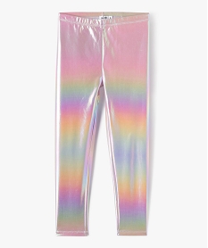 legging metallise multicolore fille violetF251201_1
