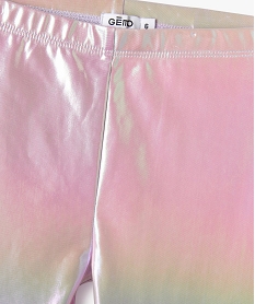 legging metallise multicolore fille violetF251201_2