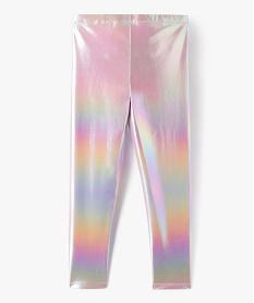 legging metallise multicolore fille violetF251201_3