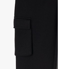 pantalon de jogging avec poches a rabat fille noir pantalonsF251601_3