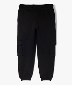 pantalon de jogging avec poches a rabat fille noir pantalonsF251601_4