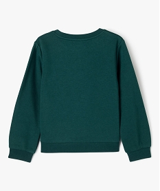 sweat molletonne avec motif girly fille vert sweatsF253101_3