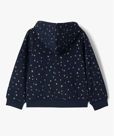 sweat a capuche avec encolure elastiquee fille bleu sweatsF254501_3