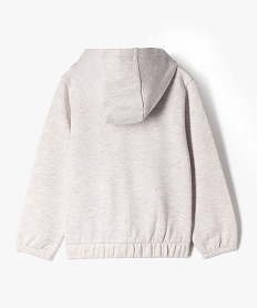 sweat a capuche zippe interieur molletonne fille blanc chine sweatsF255301_4