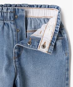 jean slouchy a taille haute ajustable fille bleu vif jeansF255701_2