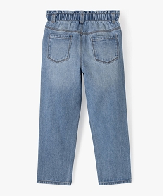 jean slouchy a taille haute ajustable fille bleu vif jeansF255701_3
