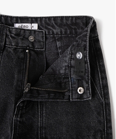 jean cargo straight avec taille ajustable fille noir jeansF255801_2
