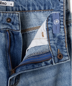 jean cargo wide leg a taille ajustable fille gris jeansF255901_2