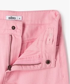 pantalon cargo wide leg a taille ajustable fille rose jeansF256001_3