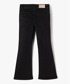 jean flare extensible avec ceinture ajustable fille noir jeansF256701_3