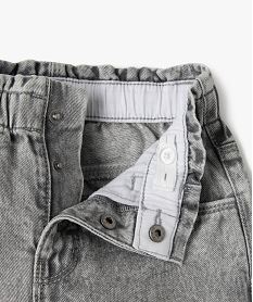 jean slouchy a taille haute ajustable fille gris standard jeansF256801_2