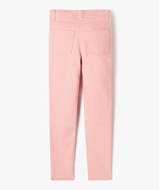 pantalon skinny uni a taille elastiquee fille rose pantalonsF257401_3
