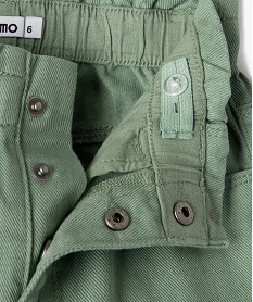 pantalon denim colore coupe slouchy a taille ajustable fille vert pantalonsF257701_2