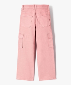 pantalon cargo straight a taille ajustable fille rose pantalonsF258201_4