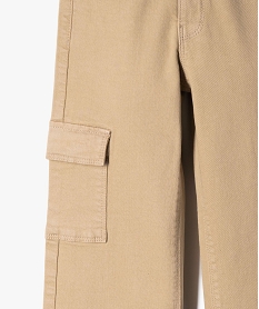 pantalon cargo straight a taille ajustable fille beige pantalonsF258401_2