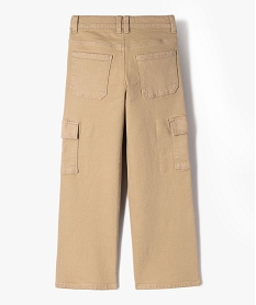 pantalon cargo straight a taille ajustable fille beige pantalonsF258401_4