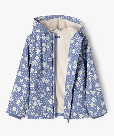impermeable a capuche et doublure chaude avec imprime anime fille multicolore vestes manteaux et blousonsF259101_2