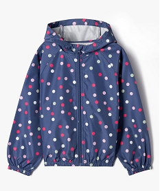 GEMO Coupe-vent à capuche déperlant imprimé pois fille - Les Produits Malins navy