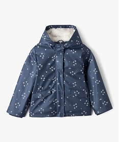 GEMO Imperméable à capuche et doublure peluche fille - LuluCastagnette navy