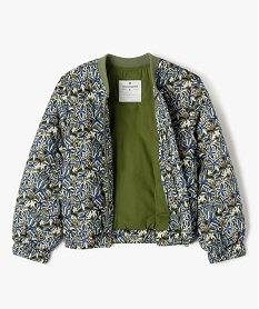 blouson matelasse a motifs fleuris fille - lulucastagnette vert blousons et vestesF261201_3
