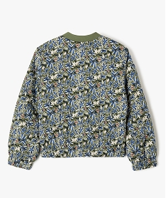 blouson matelasse a motifs fleuris fille - lulucastagnette vert blousons et vestesF261201_4