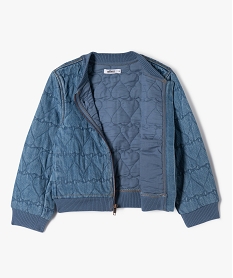 blouson en jean matelassage cœurs fille bleu vif blousons et vestesF261301_4