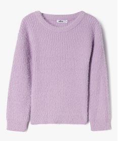 GEMO Pull en maille côtelée douce coupe ajustée fille Violet