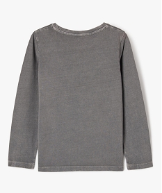 tee-shirt manches longues imprime a strass fille gris tee-shirtsF267201_3