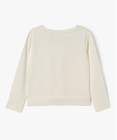 tee-shirt manches longues effet noue fille blanc chine tee-shirtsF267501_3