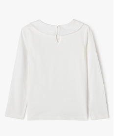 tee-shirt a manches longues avec col claudine fille beige tee-shirtsF267801_3
