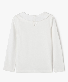 tee-shirt a manches longues avec col claudine fille beige tee-shirtsF267801_4