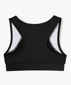 debardeur de sport court a dos nageur fille noir debardeursF268501_3