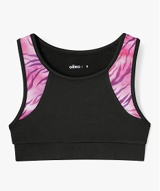 debardeur de sport court a dos nageur fille noir debardeursF268501_4