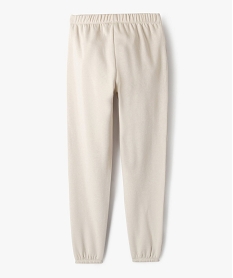 pantalon de jogging molletonne fille beige pantalonsF270101_4