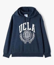 GEMO Sweat à capuche avec inscription XXL fille - Ucla Bleu