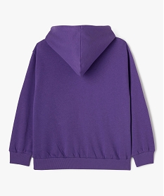 sweat a capuche a motif fille violet sweatsF271601_3