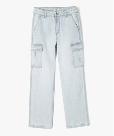 GEMO Jean cargo coupe Straight fille blanc chine