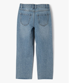 jean coupe regular taille haute avec bas sans coutures fille bleu vif jeansF272301_4