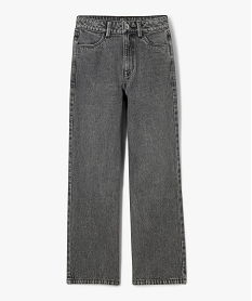 GEMO Jean Straight délavé avec taille ajustable fille noir standard