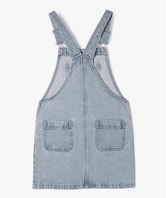 robe salopette en jean delave fille bleuF272601_4