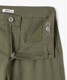 pantalon cargo coupe straight a taille ajustable fille kaki standard pantalonsF273401_2
