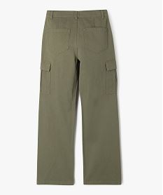 pantalon cargo coupe straight a taille ajustable fille kaki standard pantalonsF273401_4