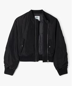 blouson bomber court fille noir standard blousons et vestesF274601_3