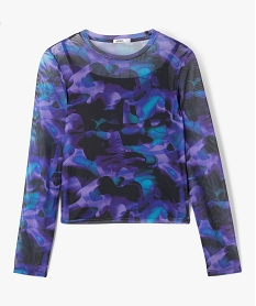GEMO Tee-shirt manches longues effet 2-en-1 avec débardeur fille Imprimé