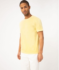 GEMO Tee-shirt à manches courtes et col rond homme Jaune